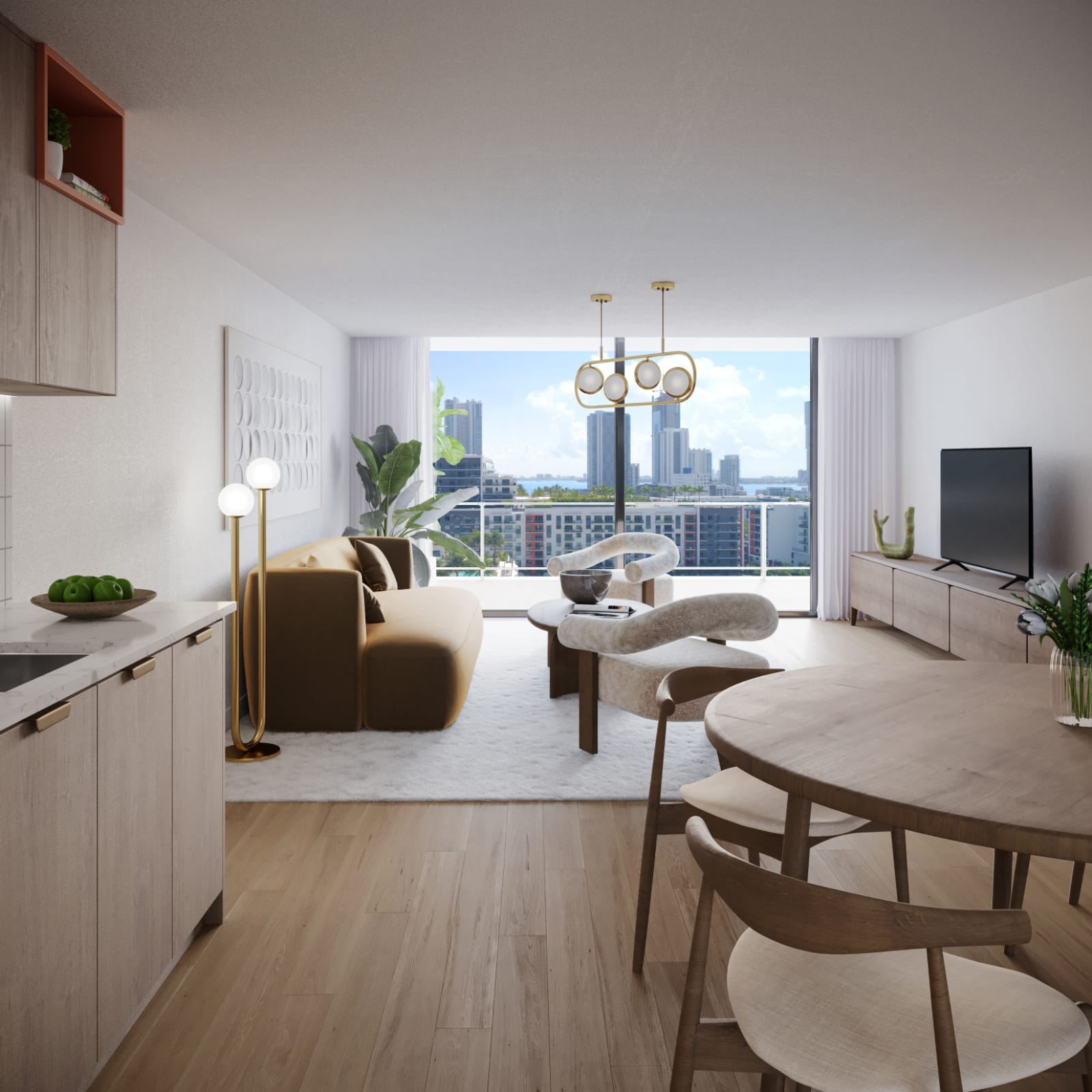 The Standard Residences Midtown - cocina y sala