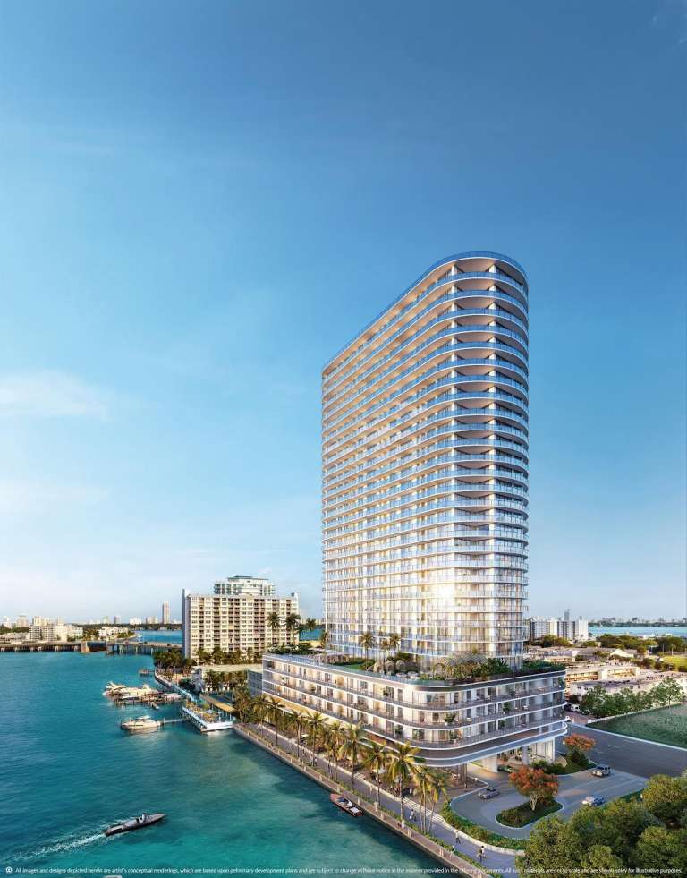 Continuum Club & Residences — torre frente al agua en North Bay Village, Miami