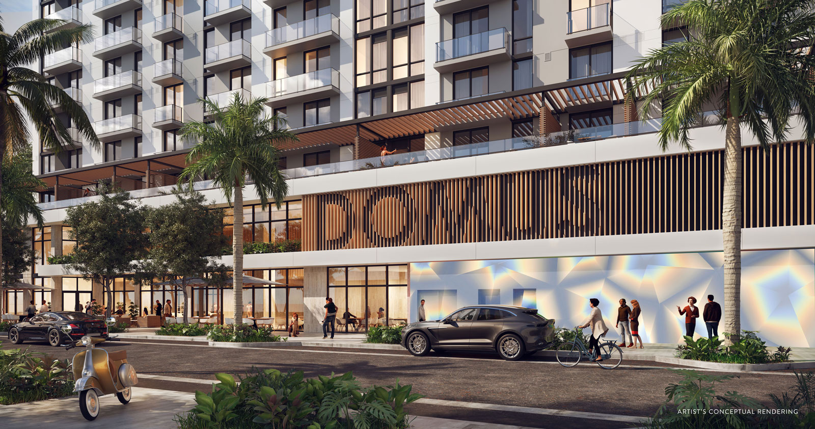Domus Brickell — fachada del edificio boutique en Brickell, Miami