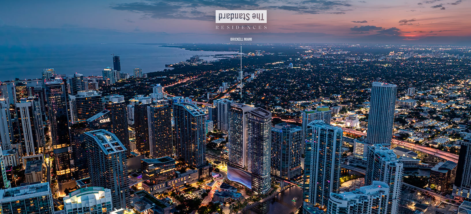 The Standard Residences Brickell — vista aérea de Brickell Riverfront, Miami