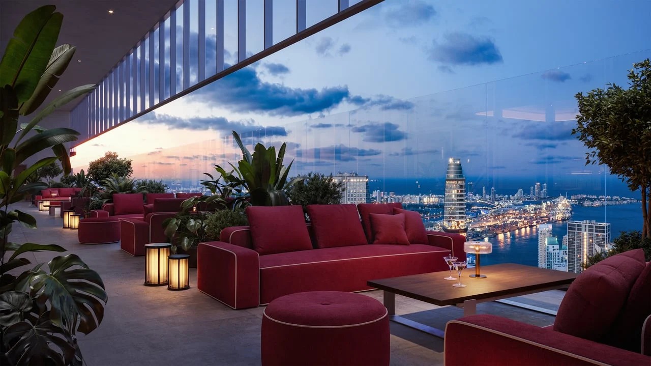 Sky Bridge con amenidades elevadas en Faena Residences Miami
