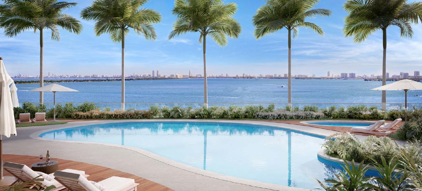 Amenidades estilo resort de Aria Reserve en Edgewater, Miami