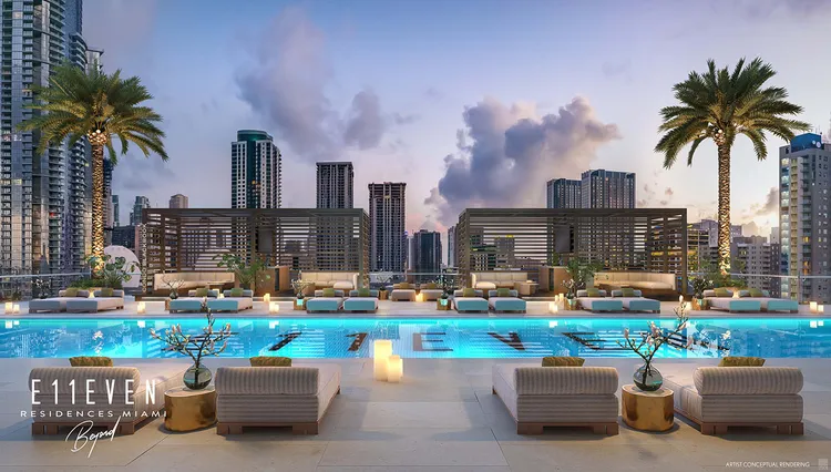 Amenidades estilo resort de E11EVEN Residences Beyond en Downtown Miami