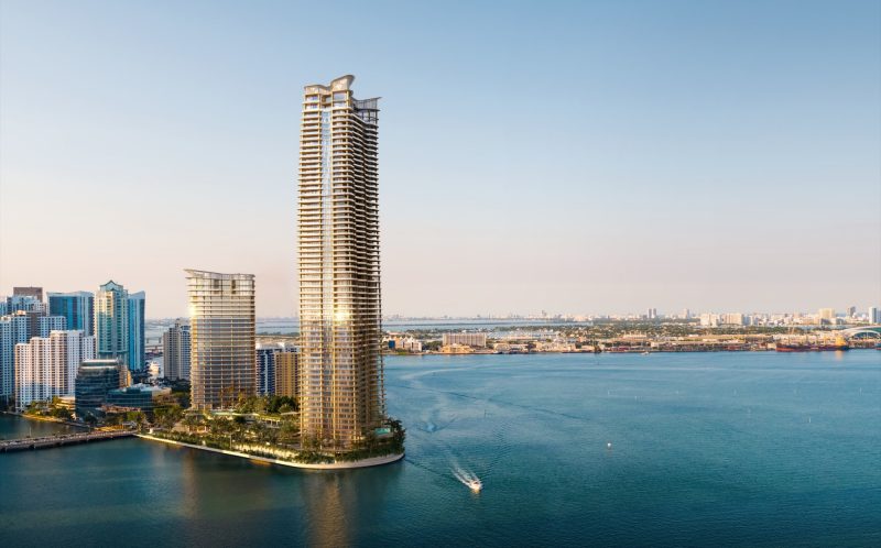 Ubicación en Brickell Key de The Residences at Mandarin Oriental, Miami