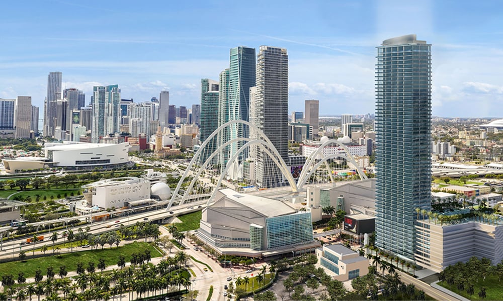 Ubicación de CasaBella Residences en Downtown Miami