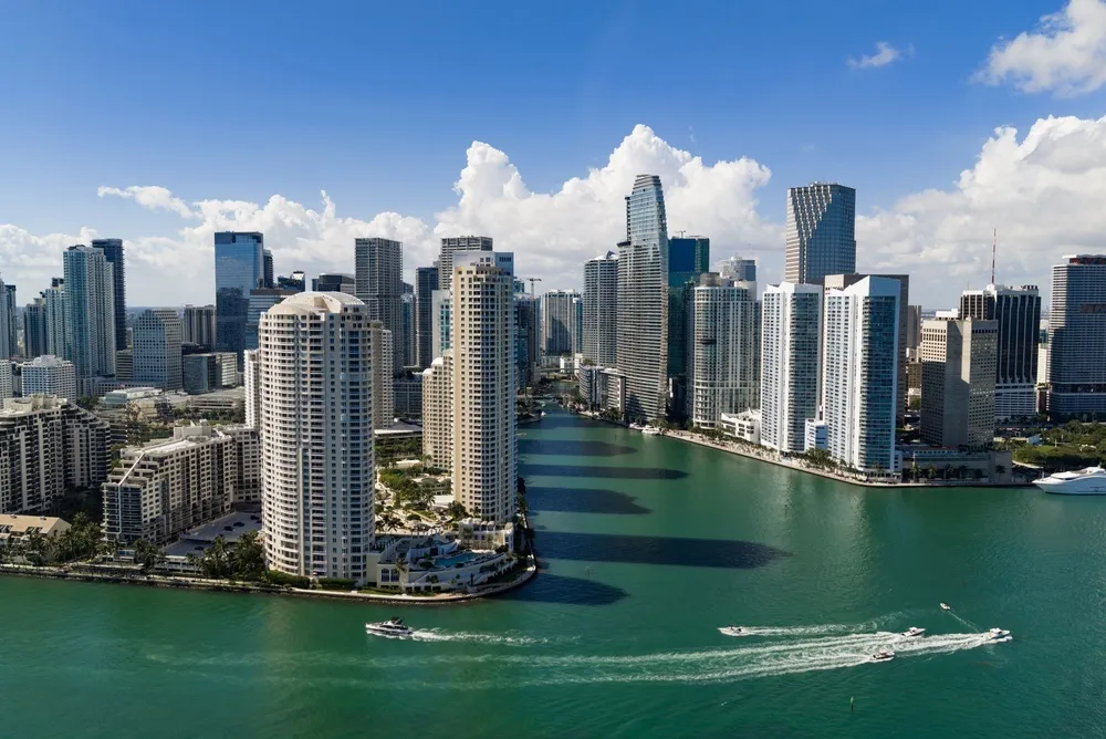 Ubicación de 888 Brickell en el distrito financiero de Brickell, Miami