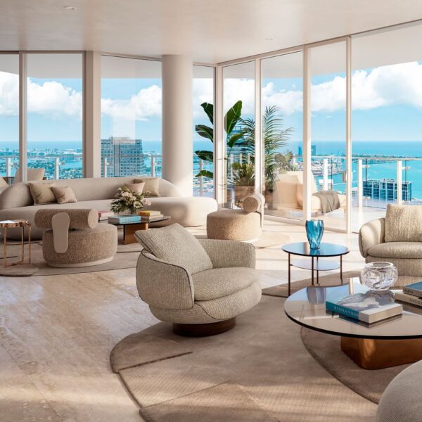 Interior de residencia en Faena Residences Miami