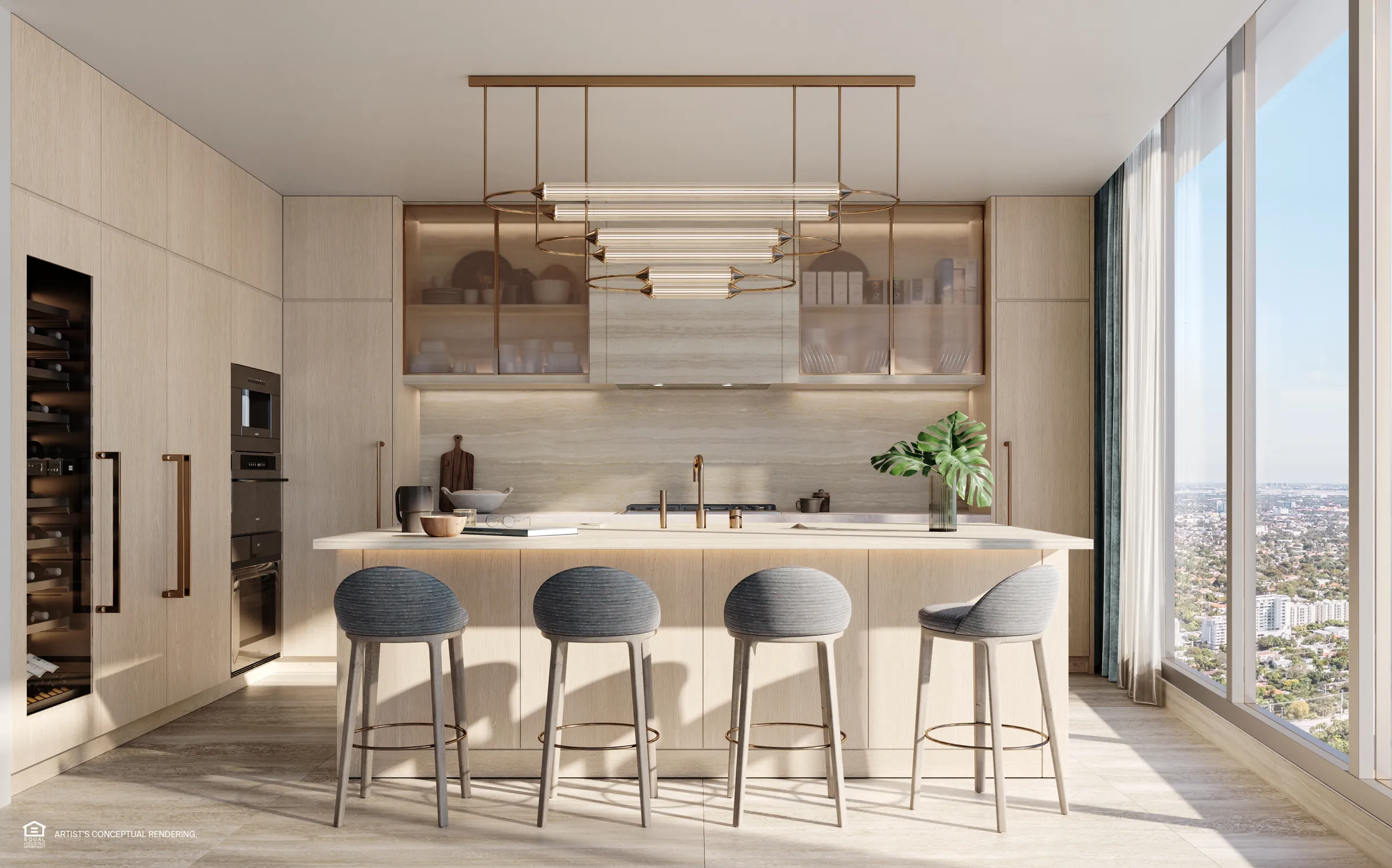 Interior de residencia en The St. Regis Residences, South Brickell, Miami