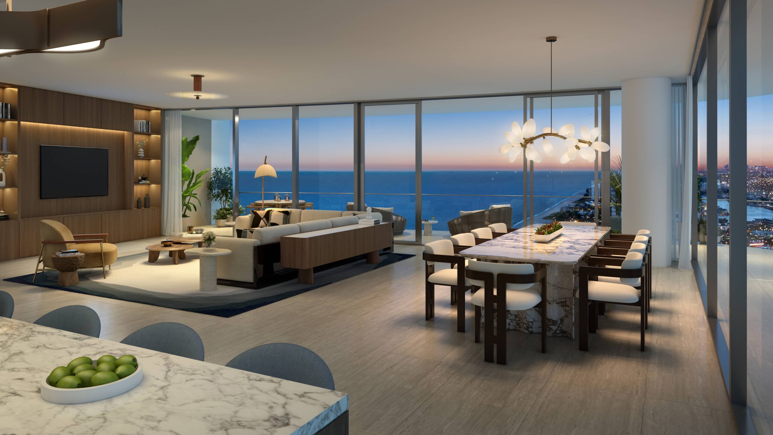Interior de residencia en W Hotel and Residences Pompano Beach