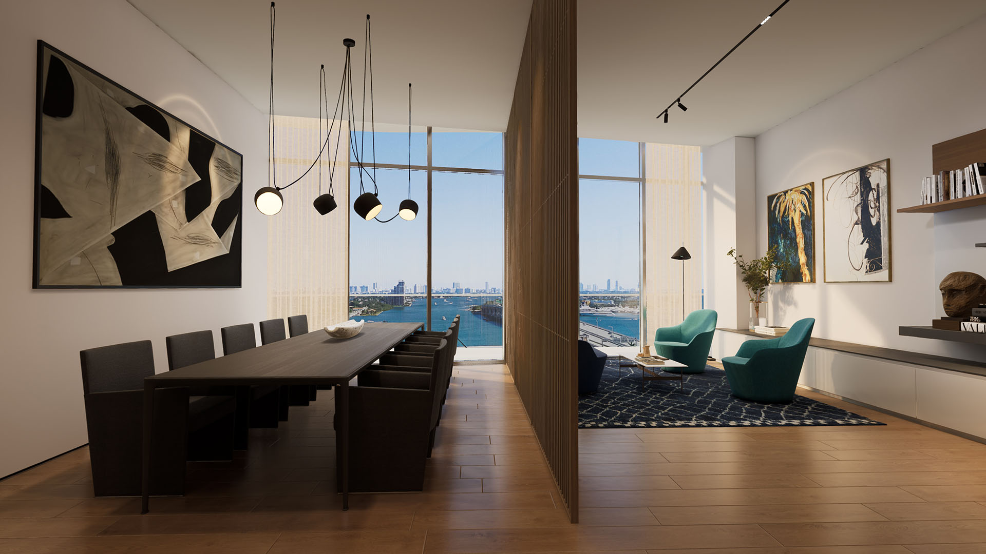 Interior curado por B&B Italia en CasaBella Residences, Miami