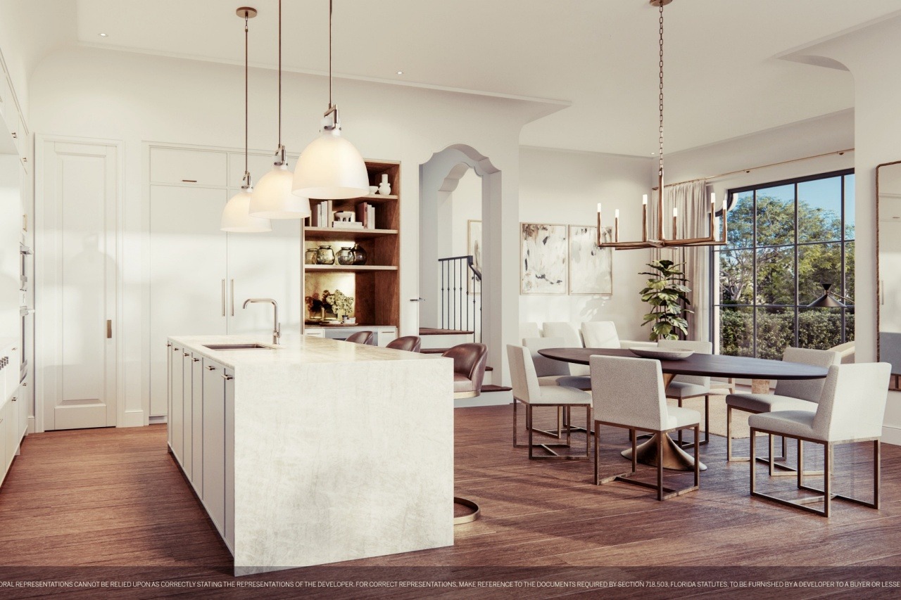 The Village at Coral Gables — cocina y comedor de una villa