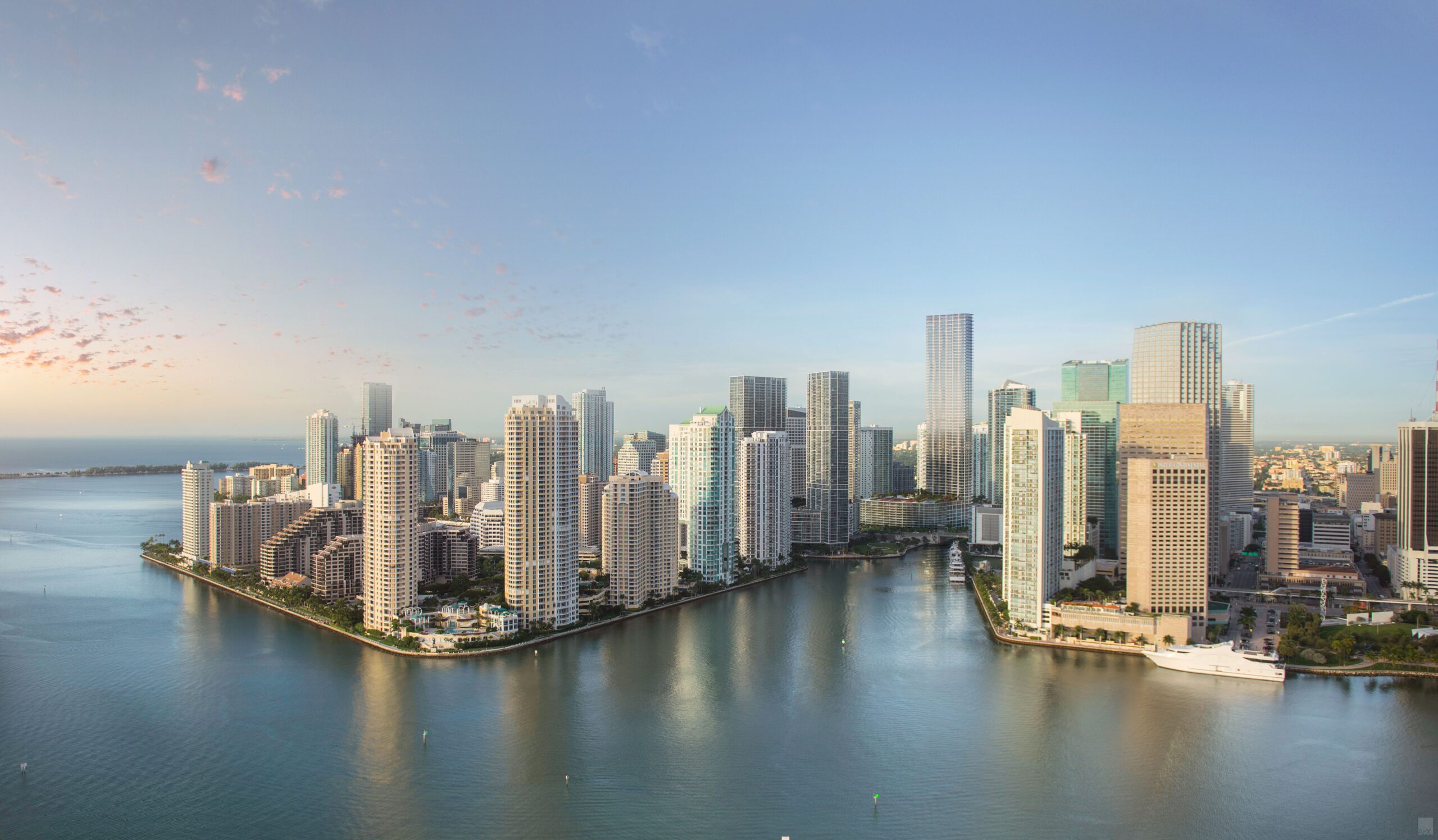 Skyline de Brickell, Miami desde Baccarat Residences