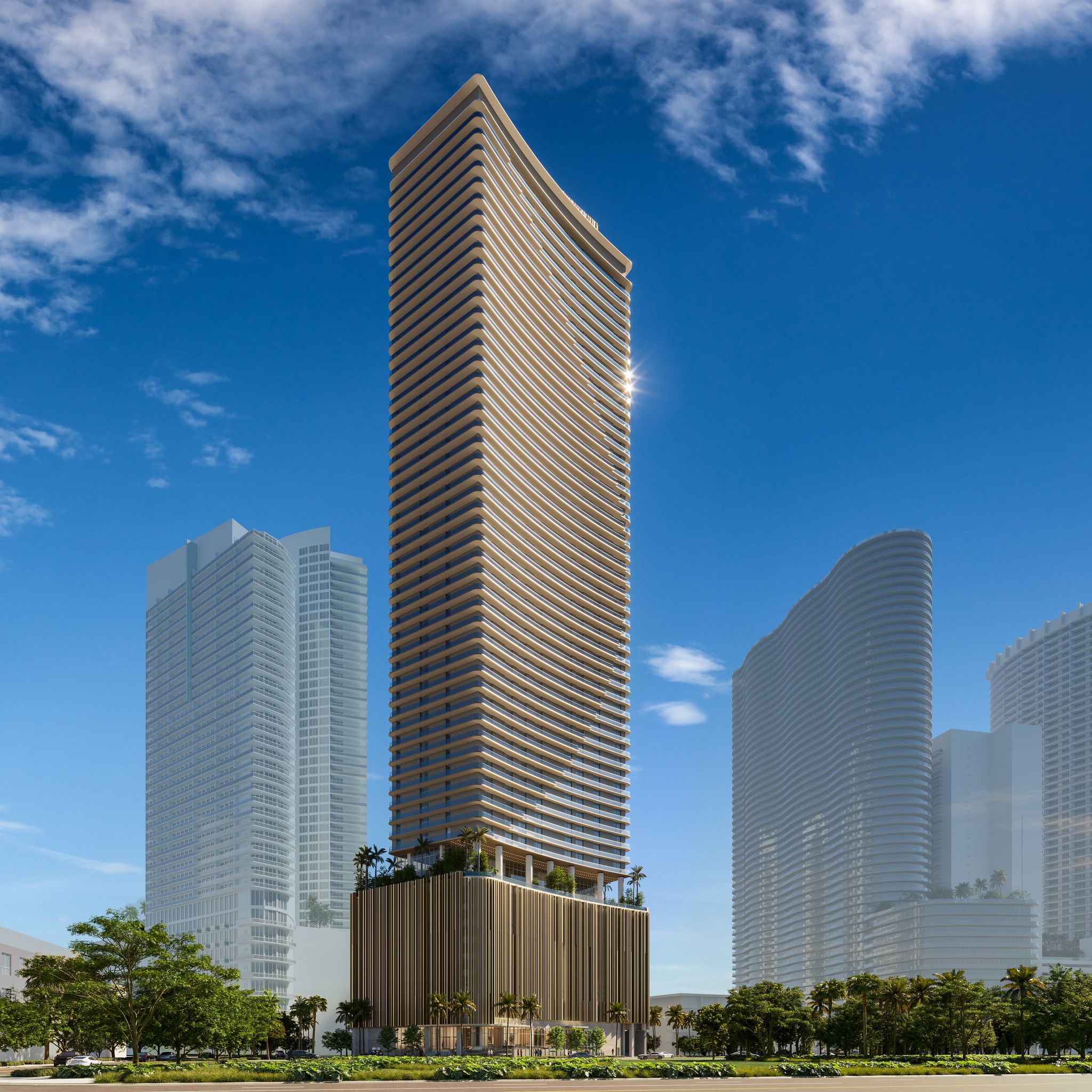 Edge House Miami — vista de la torre en el vecindario de Edgewater