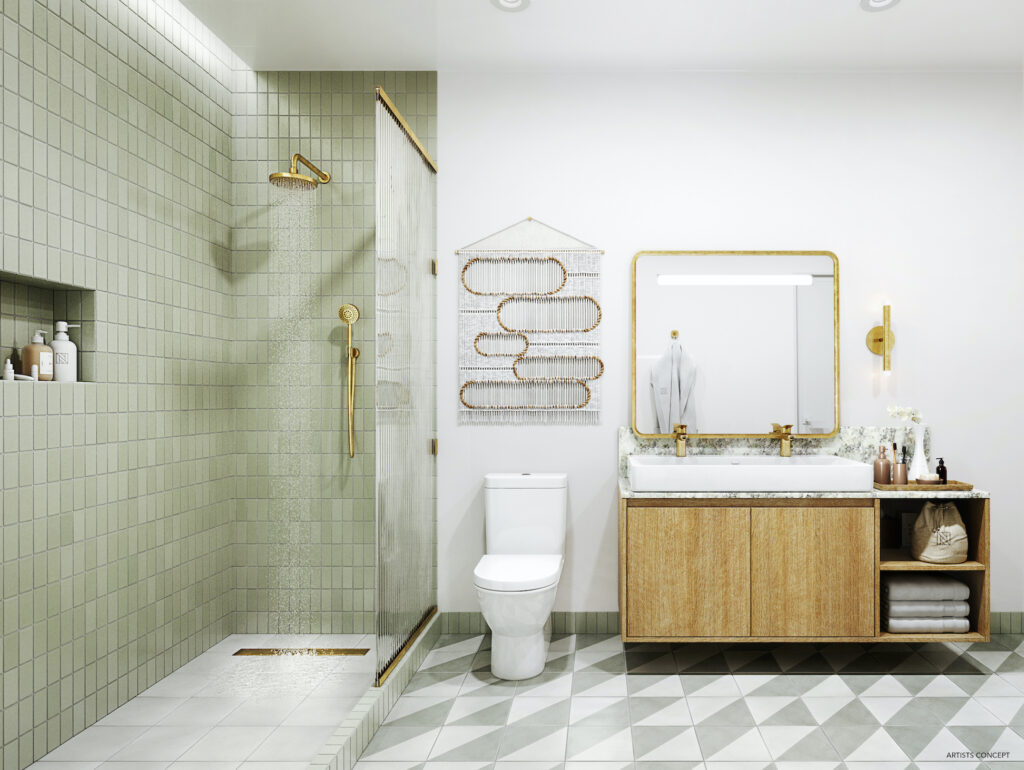 Baño interior de unidad en Natiivo Miami