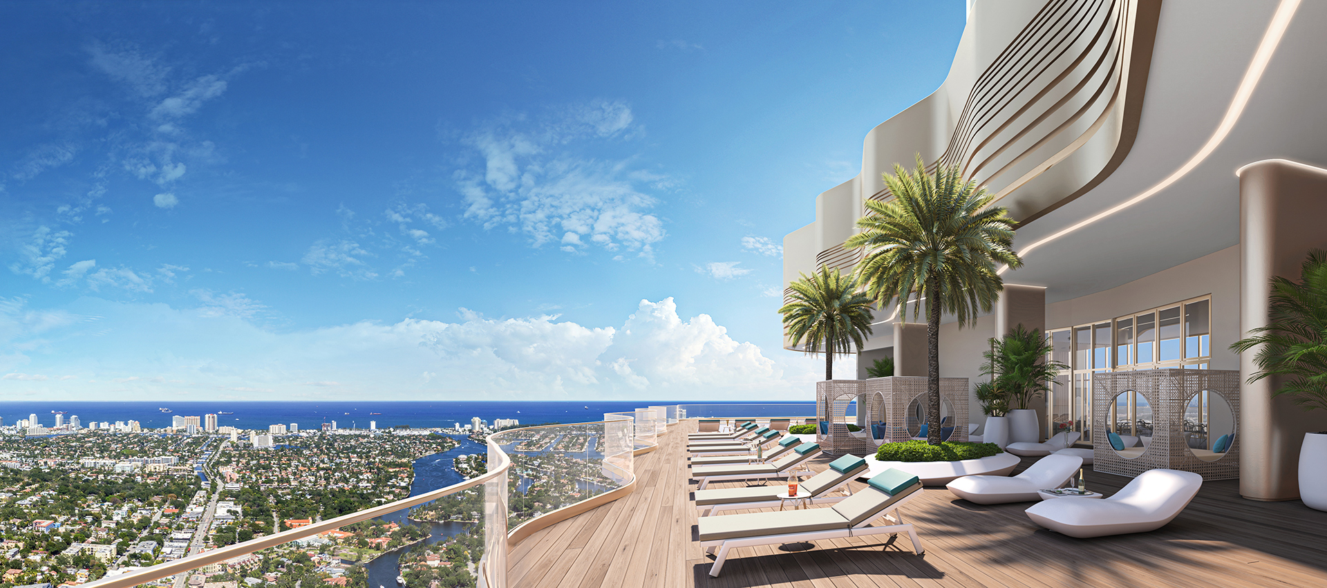 Rooftop pool de Andare Residences by Pininfarina
